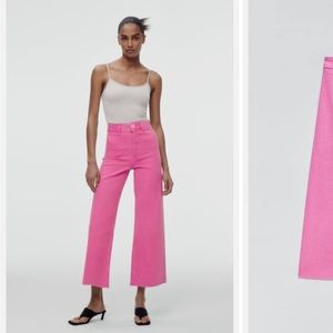 Zara pink straight leg jeans!